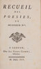 Another image of Recueil des poesies de Monsieur B**. by B**, Monsieur.