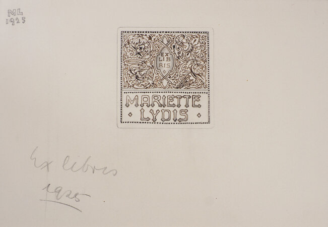 (Bookplate design). by LYDIS, Mariette.