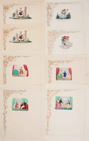 [9 sheets of French headed writing paper]. by (WRITING).