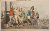 The Murder of Custine. French gratitude or republican rewards for past services. by [CRUIKSHANK, Isaac]. (Adam Philippe, comte de CUSTINE).