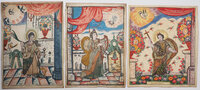[Saints Apollonia, Cecilia, Cornelia]. by (DEVOTIONAL. DRESSED PAINTINGS ON VELLUM).