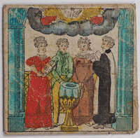[Folding baptismal certificate]. by (TAUFBRIEF).