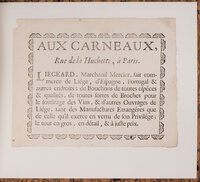[Handbill. by (WINE). LIÉGEARD, ‘Marchand Mercier’.