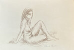 Another image of Nude drawings of Jennifer Knight-Barnard. Made in Chelsea, London from Life during 1955, 1956 & 1957. by MARTIN, Frank (1921-2005)