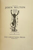 Another image of John Milton. Four Poems. L’Allegro, Il Penserosa, Arcades, Lycidas. by GREGYNOG PRESS. HUGHES-STANTON, Blair.