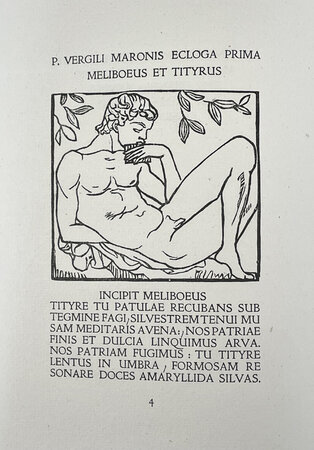 The Eclogues of Vergil in the original Latin with an English prose translation by J.H. Mason. by CRANACH PRESS. MAILLOL, Aristide. VERGIL.