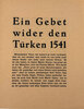 Another image of Ein Gebet wider den Turken 1541. [A Prayer against the Turks, 1541]. by [WERKMAN, H.N.]. LUTHER M. HENKELS, F.R.A. (editor).