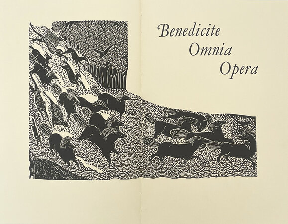 Benedicite Omnia Opera. by OLD STILE PRESS. MACNEILL, Alyson.