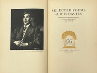 Selected Poems of W.H. Davies arranged by Edward Garnett with a foreword by the author. by GREGYNOG PRESS. DAVIES, W.H.