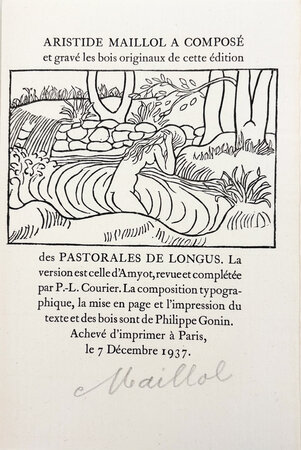 Daphnis et Chloe. by MAILLOL (Aristide).