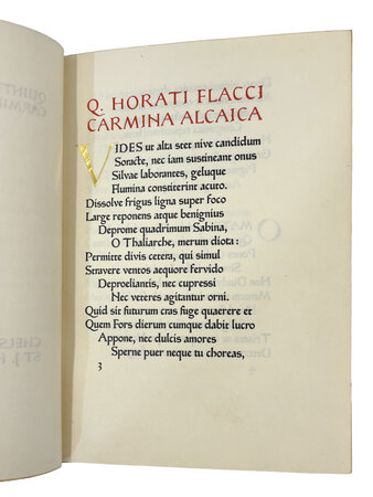 Carmina Alcaica & Carmina Sapphica. by ASHENDENE PRESS. HORACE.