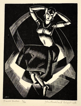Hindu Dancer. by BUCKLAND WRIGHT, John.