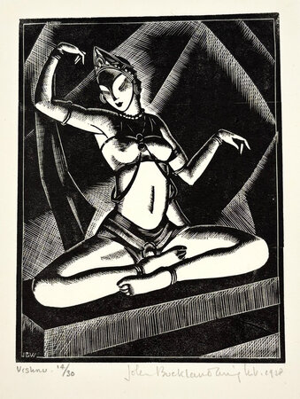 Vishnu. by BUCKLAND WRIGHT, John.