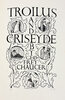 Another image of Troilus and Criseyde: Evan Gill’s album of proof and editioned wood engravings for the book. by GILL, Eric. [GOLDEN COCKEREL PRESS].