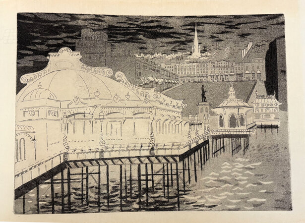 Brighton Aquatints. Twelve original aquatints of modern Brighton with short descriptions by the artist and an introduction by Lord Alfred Douglas. by PIPER, John.