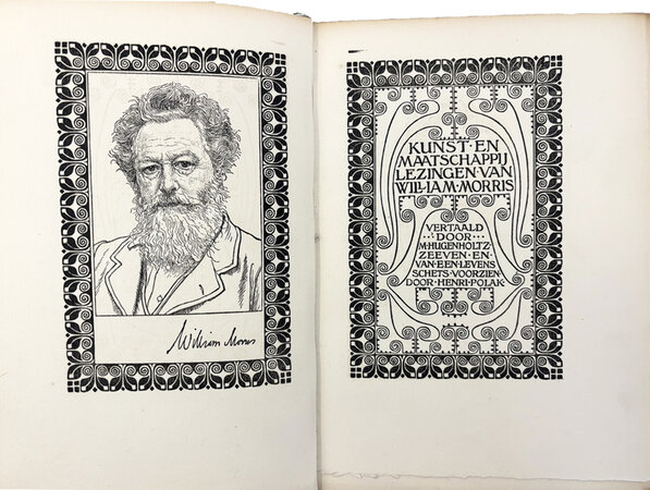 Kunst en Maatschappij [Art and Society], Lezingen van William Morris. by [MORRIS, William. KELMSCOTT PRESS]. DE ROOS, S.J.