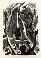 Visions of the Sleeping Bard. Gweledigaetheu y Bardd Cwsc. by GREGYNOG PRESS. WYNNE, Ellis.