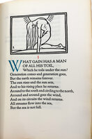 The Gentle Cynic, being a translation of the Book of Koheleth, known as Ecclesiastes by Morris Jastrow, Jr. by GRABHORN PRESS. ANGELO, Valenti.
