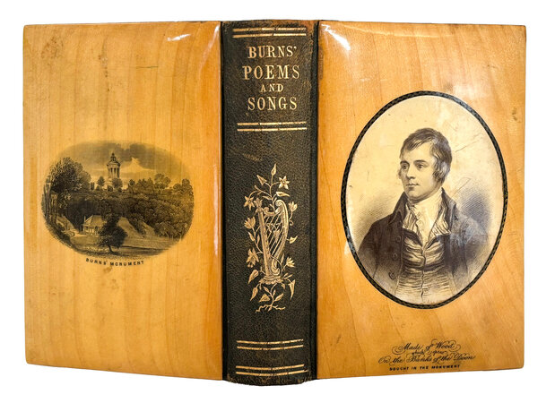 The Poetical Works of Robert Burns with a Memoir of the Author's Life and A Glossary. by MAUCHLINE WARE BINDING. BURNS, Robert.