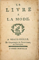 Le Livre a la Mode à Verte-Feuille. by [CARACCIOLI (Louis-Antoine), Marquis de].