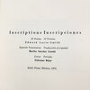 Another image of Inscriptions/ Inscriptiones. by AINLE PRESS. LUCIE-SMITH, Edward. BEJAR, Feliciano.