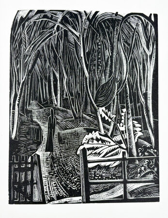 Places. 7 Prints reproduced from woodblocks, designed & engraved by Paul Nash. With illustrations in prose. by NASH, Paul.