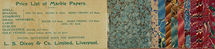 Another image of Samples of Marble Papers, for Bookbinders &c. by MARBLED PAPER. L.S. DIXON & CO. LTD.