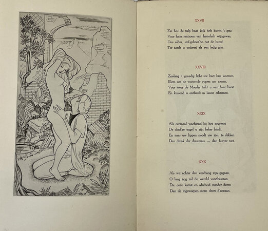 Rubaiyat of Omar Khayyam. [Kwatrijnen van Omar Khayyam]. by BUCKLAND WRIGHT, John. DE BEZIGE BIJ (BUSY BEE PRESS).