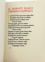 Carmina Sapphica. by ASHENDENE PRESS. HORACE.