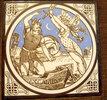 Another image of Six Minton tiles inspired by Tennyson's 'Idylls of the King'. by MOYR SMITH, John.