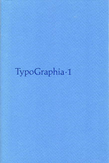 Typographia 1. Typographia 2. by ADAGIO PRESS. BAHR, Leonard F ...