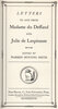 Another image of Letters to and from Madame du Deffand and Julie de Lespinasse. by ROLLINS, Carl Purington. DEFFAND, Madame du. LESPINASSE, Julie de.