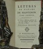 Another image of Lettres de Madame de Maintenon. by MAINTENON, Madame de