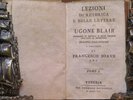 Another image of Lezioni di Retorica e Belle Lettere. by BLAIR, Ugone (Hugh)