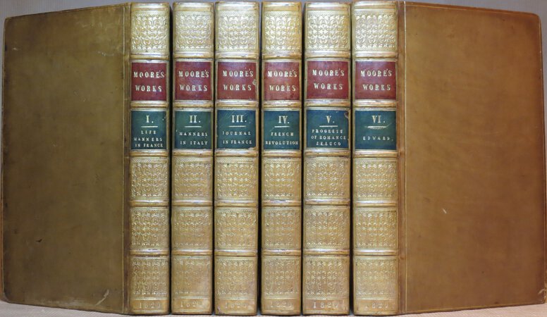 The Works of John Moore, M.D. With Memoirs of His Life And Writings. (Including Manners in France; Journal in France; French Revolution; Progress of Romance; Zeluco; Edward; Mordaunt). by MOORE, John