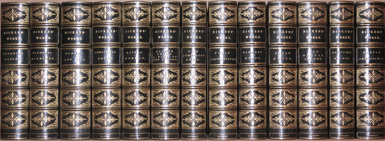 The Works of Charles Dickens. Comprising: The Pickwick Papers; Oliver Twist; Nicholas Nickleby ; The Old Curiosity Shop; Barnaby Rudge; Martin Chuzzlewit; The Christmas Books; Dombey and Son; David Copperfield; Bleak House; Hard Times; Little Dorrit; A Tale of Two Cities; Our Mutual Friend; The Mystery of Edwin Drood. by DICKENS, Charles