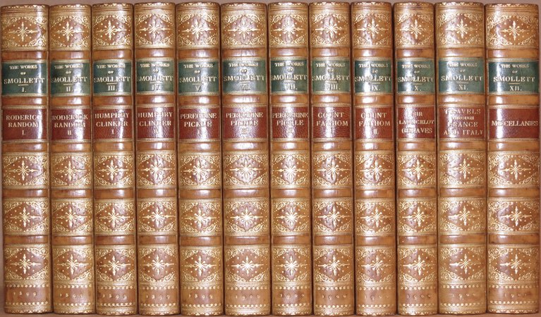 The Works of Tobias Smollett. (Including: Roderick Random; Humphrey Clinker; Peregrine Pickle; Count Fathom; Sir Launcelot Greaves and Travels Through France and Italy). by SMOLLETT, Tobias