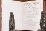Another image of La Sainte Bible en latin et en françois, avec des notes litterales, critiques et historiques : des préfaces et des dissertations tirées du Commentaire de Dom Augustin Calmet, Abbé de Senones, de M. l'Abbé de Vence, & des auteurs les plus célébres : pour faciliter l'intelligence de l'Écriture Sainte. Seconde édition augmentée, enrichie de figures en taille-douce & cartes géographiques. by BIBLE