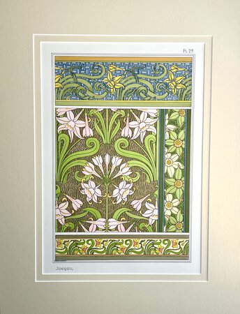 JONQUIL/DAFFODIL Lithograph Print by By Maurice Pillard Verneuil. [School of Eugene Grasset]