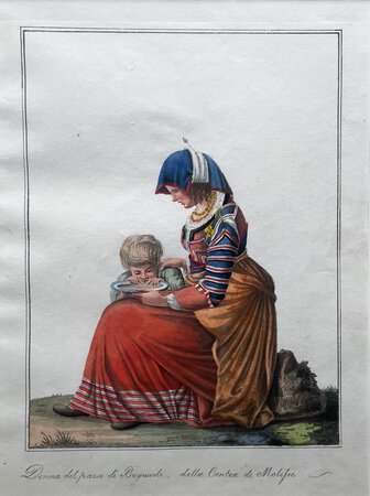 DONNA DEL PAESE DI BAGNUOLI, DELLA CONTEA DI MOLISSE by School of/in the manner of Michela De Vito