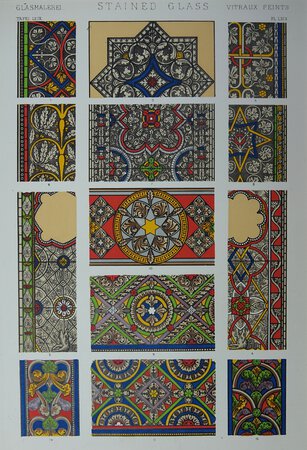 STAINED GLASS by JONES, Owen; engraved by Francis Bedford.