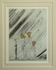 Another image of ‘Just as they bent down to take the rose a big dense snow-drift came and carried them away’ by By Kay Nielsen.