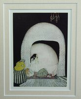 ‘And this time she whisked off the wig; and there lay the lad, so lovely and white and red, just as the Princess had seen him in the morning sun’ by By Kay Nielsen.
