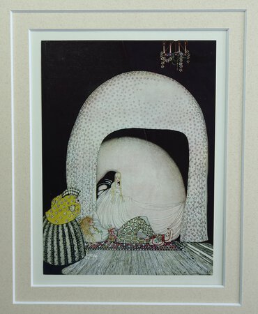 ‘And this time she whisked off the wig; and there lay the lad, so lovely and white and red, just as the Princess had seen him in the morning sun’ by By Kay Nielsen.