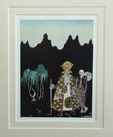 ‘When he had walked a day or so, a strange man met him. “Whither away?” asked the man.’ by By Kay Nielsen.