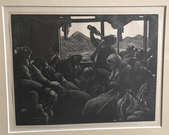 DAWN IN THE TRAIN TO MOSTAR. by Clare Leighton.