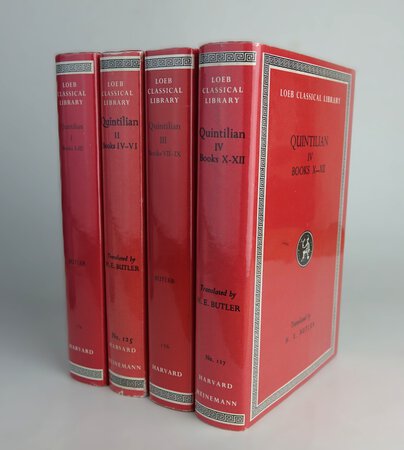 Loeb Classical Library: THE INSTITUTIO ORATORIA OF QUINTILIAN. [Set of Four Volumes:] by With an English Translation by, BUTLER, H.E.