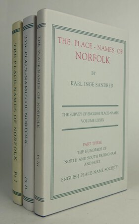 THE PLACE-NAMES OF NORFOLK. by SANDRED, Karl Inge; LINDSTROM, Bengt.