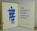Another image of THE MAXIMUS POEMS. by OLSON, Charles.