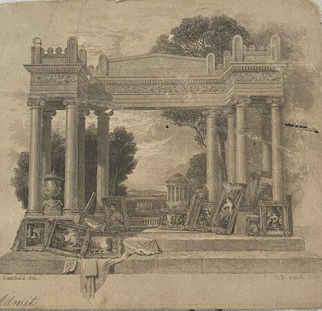 Admission card by STANFIELD, Clarkson [Del] SMITH, William Raymond Fecit]